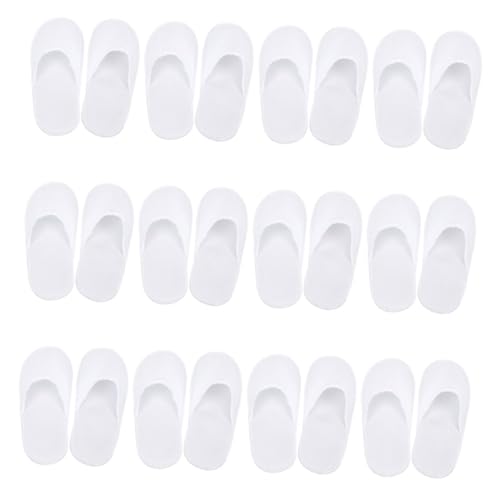 VALICLUD 12 Paare Einweg Hotel Hausschuhe Unisex Rutschfest Komfortable Spa Slipper aus Baumwollstoff Weiche Gästehausschuhe für Hotel Reise und Zuhause von VALICLUD