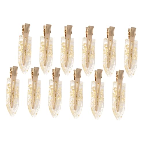 VALICLUD 12 Stck. Glitzer Haarclips für Damen Dekorative Rutschfeste Duckbill Haarklammern für Stilvolle Frisuren für Partys Haar zu Schädigen von VALICLUD