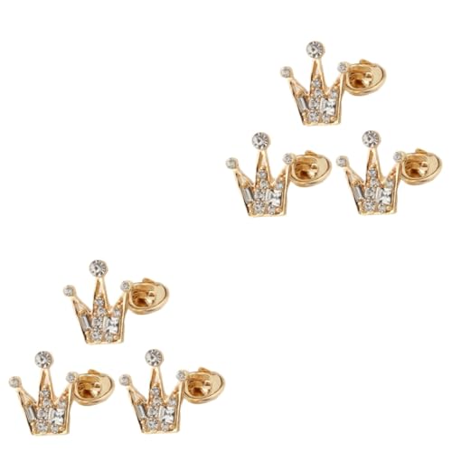 VALICLUD 12 Stk Hemdclip für Damen Broschen Kragenschnalle zarte Brustnadel party zubehör party accessoires Unisex-Corsage Retro-Kronenbrosche Voller Diamant Kragenknopf Männer und Frauen von VALICLUD