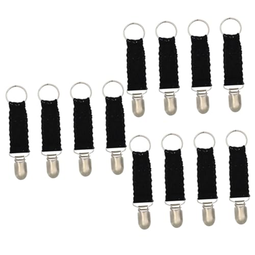 VALICLUD 12 Stk Spitze Hut Clip Taschenklemme Spitzenhutclip für den Außenbereich tragbarer Hutclip Reise-Einkaufstasche Gepäcktasche Reise-Hutclip aus Spitze Mehrzweck-Hutclip eisen Black von VALICLUD