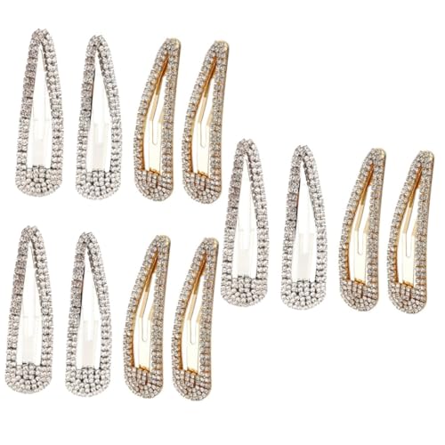 VALICLUD 12 Stk Strass-BB-Clip Baby-Schnappclips hübsche Haarspangen Haarnadel Haarklammer Haarspange mit Strass Strass-BB-Haarspangen Mädchen Kopfbedeckung Ausgabekarte Seitenclip Fräulein von VALICLUD