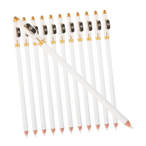 VALICLUD 12stücke Augenbrauenstift Weiß Für Frauen Make-up Stift Mit Anspitzer Schweißfest Wischfeste Formel Tägliche Anwendung Augenbrauen Korrigieren von VALICLUD