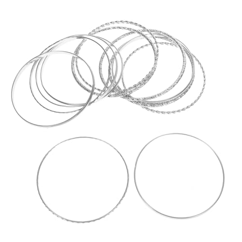 VALICLUD 12 Stück Boho Multilayer Armreif Set für Damen Teiliges Silikonarmband Schmuckset Stapelbare Vintage Armbänder für Hochwertige Legierung für Partys und Alltag von VALICLUD