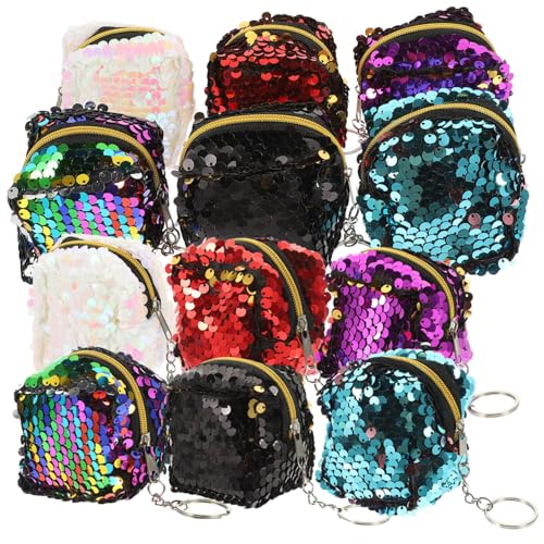 VALICLUD 12stücke Geschmeidige Wechseltasche Quadratische Münztasche Wechseltasche Für Kleingeld Platzmodellierung Glatte Oberfläche Vielseitige Aufbewahrungstasche von VALICLUD