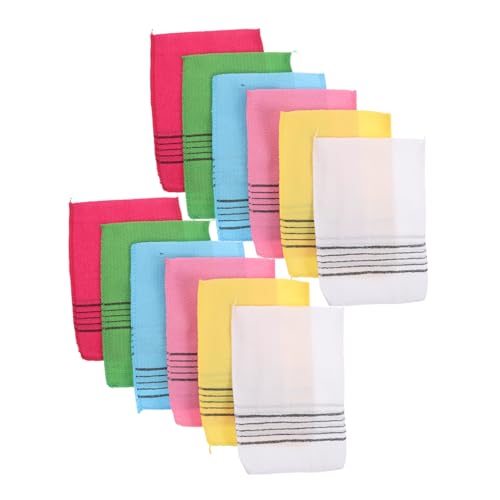 VALICLUD 12stücke Saunatücher Mit Peeling-wirkung Bunte Badetücher Netz-badeschwamm Schrubben Waschlappen Dusche Rückenpeeling Körperpeelingtücher Sauna-handtuch Spa-reinigungstuch von VALICLUD