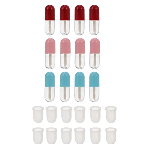 VALICLUD 12 Stück Mini Lip Balm Tuben Nachfüllbare Lip Gloss Behälter Leere Lippenbalsam Container für Reisen Outdoor Aktivitäten mit Fest Sitzendem Deckel aus Hochwertigem Zufällige Farbe von VALICLUD