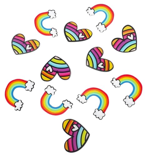 VALICLUD 12 Stück Teiliges Acryl Regenbogen design Langlebig und Verschleißfest Modische Anstecknadeln für Kleidung Taschen Pullover Jacken und Schals von VALICLUD