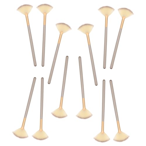 VALICLUD 12 Stück Teiliges Fan Förmiges Makeup Pinsel für Gesichtsmaske und Hautfreundlich für Zuhause und Schönheitssalons für Empfindliche Haut von VALICLUD