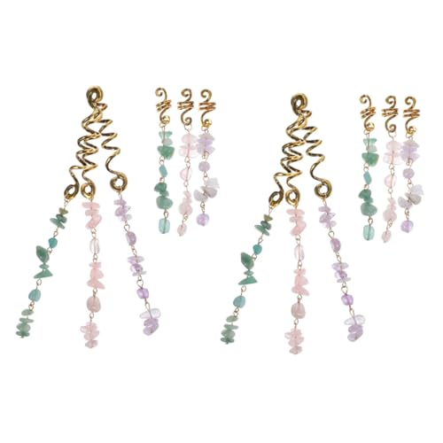 VALICLUD 12 Stück Teiliges Haarzubehör mit Jade Anhängern Haarzöpfe Haarschmuck für Partys Hochzeiten und Langlebig und Wiederverwendbar von VALICLUD