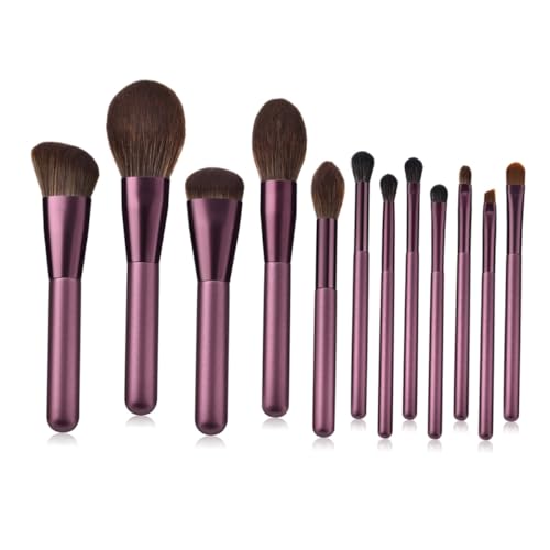 VALICLUD 12 Stück Teiliges Kosmetikpinsel Set mit Langlebigen Holzgriffen Nylonborsten für Gleichmäßiges Auftragen Vielseitig für Puder und Tägliches Make Up für Damen und Professionelle von VALICLUD