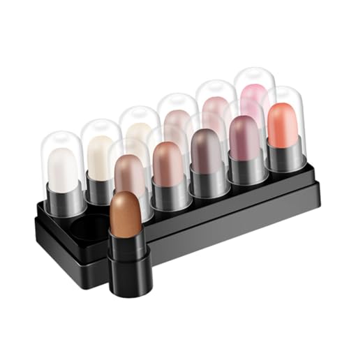 VALICLUD 12 Stück Teiliges Lidschatten Stift Bunte Schimmernde Augen Make Up Werkzeuge Leichte Tragbare Box für Vielseitige Farbkombinationen und Langanhaltenden von VALICLUD