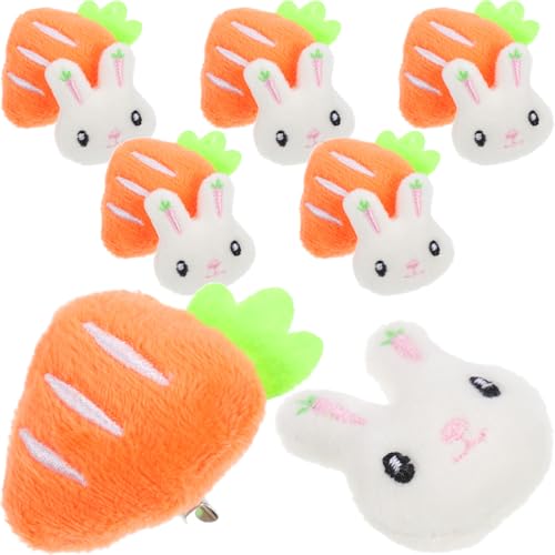 VALICLUD 12 Stück Teiliges Plüsch Cartoon Kaninchen und Karotte Niedliche Anstecknadeln für Damen Leichte Mode accessoires zur Dekoration von Kleidung Taschen Rucksäcken und Schals von VALICLUD