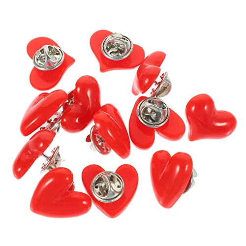 VALICLUD 12 Stück Teiliges Rote Herz Anstecknadeln für Damen Broschen für Valentinstag Hochzeiten und Besondere Anlässe für Kleidung Schals und Hüte von VALICLUD