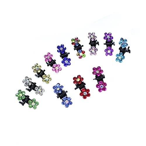 VALICLUD 120stücke Mini Haarnadel Pfote Für Mädchen Junge Mädchen Haarkralle Blumen Haarkralle Mit Kristallen Haarschmuck Für Kleine Prinzessinnen Haarclip Für Kinderoutfit von VALICLUD