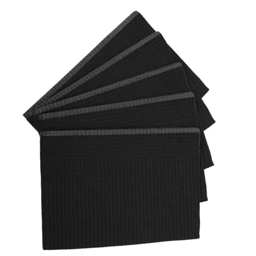 VALICLUD 125 Stück Einweg Nagelkunst Tischunterlage Schwarz Saugfähige Maniküre Matte mit Wasserabweisender Schützende Einweg Tischdecke für Salon und Heimgebrauch von VALICLUD