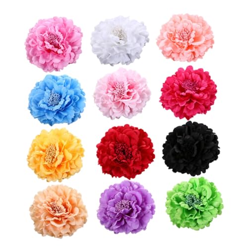 VALICLUD 12St Blumenhaar Blumenspangen für die Hochzeit Haar dekorativ hair clip flower haarblume haarschmuck Haarnadel Haarspange Haarspangen für Frauen die Blumen Kopfbedeckung von VALICLUD