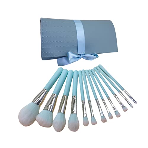 VALICLUD 12stücke Teiliges Make-up-pinsel-set Mit Aufbewahrungstasche Für Grundierung Lidschatten Und Modellierung Holzgriff Make-up-zubehör von VALICLUD
