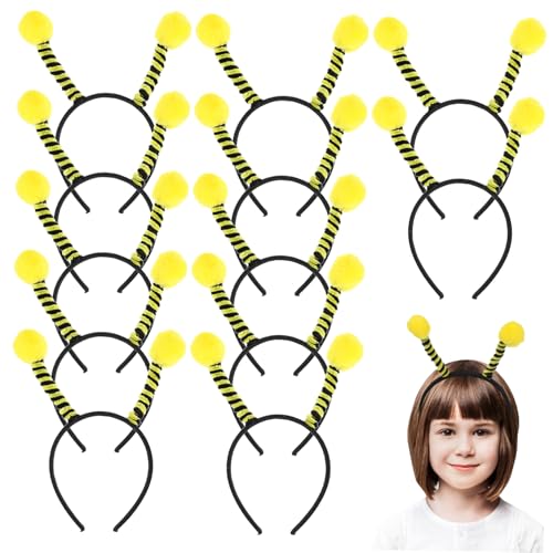VALICLUD 12stücke Bienen Haarreif Pailletten Stirnband Für Party Cosplay-accessoire Damen Haarschmuck Stilvoll Und Tragbar von VALICLUD