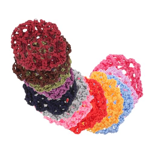 VALICLUD 12stücke Dutt Haargummi Mit Netz Unsichtbares Strick-haarnetz Elastischer Rand Haarknotennetz Pferdeschwanzhalter Für Ballett Tanz Eiskunstlauf Für Mädchen Krankenschwestern von VALICLUD