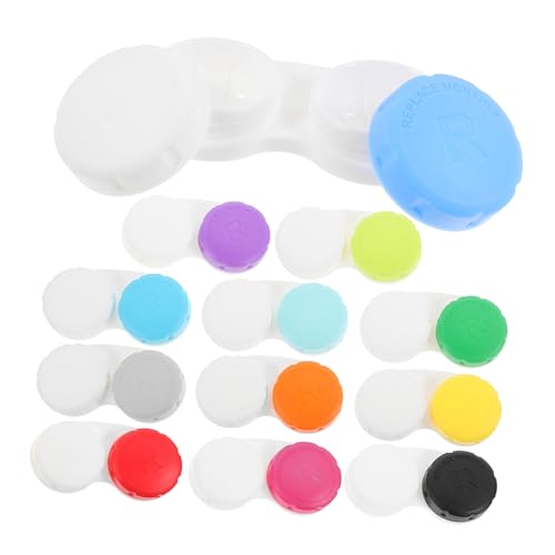 VALICLUD 12stücke Linsenbehälter Taschenbehälter Für Kontaktlinsen Kleine Aufbewahrungsbox Für Linsen Tragbarer Kontaktlinsenbehälter Für Damen von VALICLUD