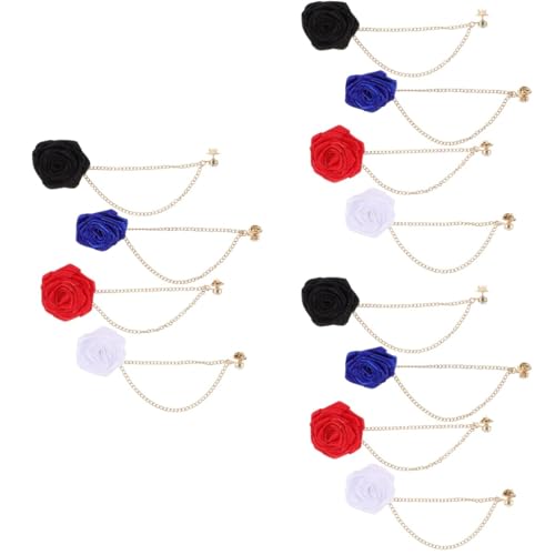 VALICLUD 12stücke Teiliges Ansteckblumen Mit Kette Für Hochzeiten Bälle Zeremonien Für Bräutigame Und Hochzeitsgäste von VALICLUD