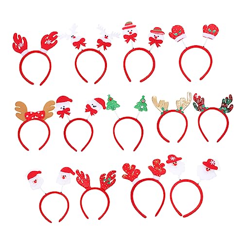 VALICLUD 13stücke Teiliges Weihnachts-haarreif Mädchen Und Erwachsene Niedlicher Weihnachtskopfschmuck Mit Rentiergeweih Für Weihnachtsfeiern Und Kostüm-events von VALICLUD