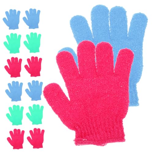 VALICLUD 14stücke Fäustlingsbadetuch Aus Handschuhartige Waschtücher Für Peeling Und Duschbürste Mit Rückenmassagefunktion Geeignet Für Frauen Und Studenten von VALICLUD
