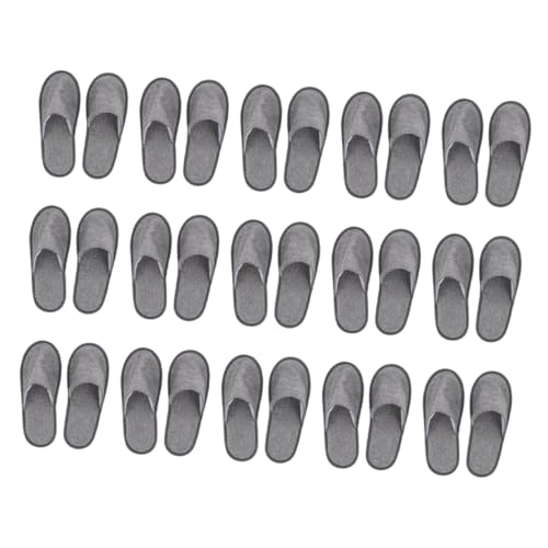 VALICLUD 15 Paare Faltbare Gästeschuhe aus Baumwoll leinen mit Rutschfester Sohle Leichte Tragbare Wiederverwendbare Hausschuhe für Reisen Zuhause und Schönheitssalons von VALICLUD