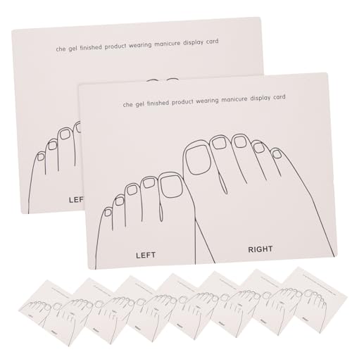 VALICLUD 15 Stück Fußschimmelpilzkarte Maniküre Nagel Liste UV für Nägel Farbmusterkarten Tipps zur Anzeige falscher Nägel Displaykarten für falsche Nägel Papier von VALICLUD