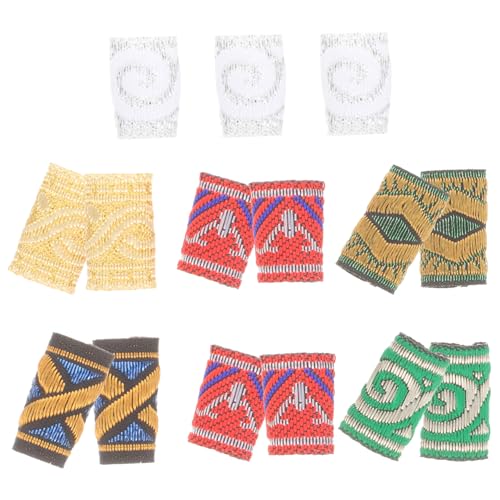 VALICLUD 15 Stück Teiliges Buntes Haarschmuck Filigranen Stoff haarmanschetten für Zöpfe und Dreadlocks Langlebige Dreadlock braids Ringe Vielseitige Haar dekoration für Frauen und Mädchen von VALICLUD