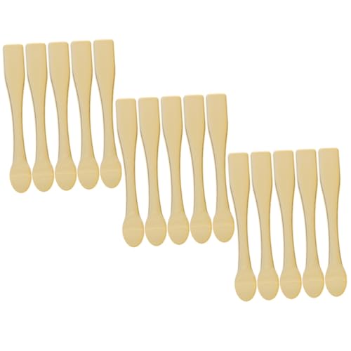 VALICLUD 15 Stück Teiliges Kosmetikspatel aus Goldfarbene Gesichtscreme Spatel für Augen und Gesichtspflege Praktische Löffel zum Gleichmäßigen Auftragen von Cremes und Masken von VALICLUD