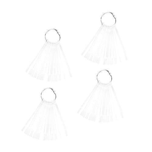 VALICLUD 150 Stück Teiliges Nail Polish Color Display Transparente Nagellack Farbkarte mit Ring Praktische Nail Art Übungstips für und Heimgebrauch Leicht und Platzsparend von VALICLUD