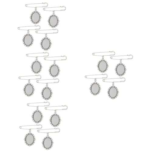 VALICLUD 16 Stk Abschlussabzeichen weihnachtsbroschen brosche weihnachten graduiertengeschenk brosche Braut-DIY-Anstecknadel Gedenkgeschenke Rahmen Broschennadel mit Thermotransferdruck von VALICLUD