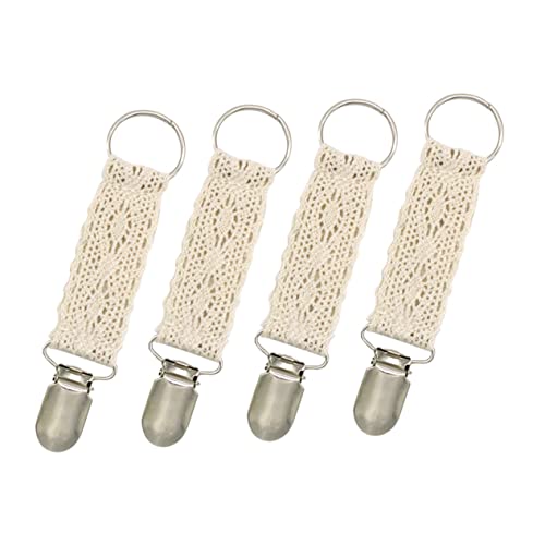 VALICLUD 16 Stk Spitze Hut Clip Reisehut-clip Hutclips Für Clip Für Hut Huthalterklemme Tragbarer Elastischer Hutclip Clip Für Reisekappen Huthalterclip Für Unterwegs Beige Baumwolle von VALICLUD