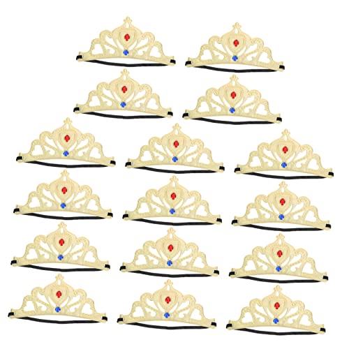 VALICLUD 16 Stück Teiliges Krone Haarband für Stoffkrone für Geburtstagsfeiern Dekorative Tiara für Mädchen Foto Requisite und Partyzubehör von VALICLUD