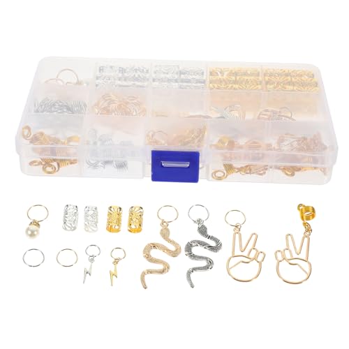 VALICLUD 173stücke Teiliges Haarschmuck Für Dreadlocks Und Zöpfe Metallische Haarringe Charms Und Accessoires Für Kreative Hairstyling-projekte Für Festivals Und Partys von VALICLUD
