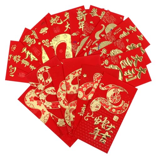 VALICLUD Dickes Papier Rote Umschläge Zum Schlangenjahr 2025 18er-pack Stabiles Material Für Zum Chinesischen Neujahr von VALICLUD