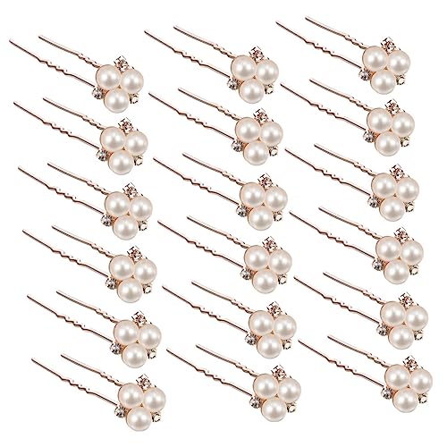 VALICLUD 18 Stück Brautschmuck Perlen Haarnadeln Teiliges Förmige Haaraccessoires für Damen Haarpiece Roségold für Hochzeiten und Besondere Anlässe von VALICLUD