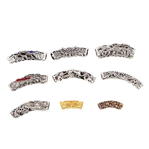 VALICLUD 18stücke Legierungskugeln Für Haarflechtperlen Verstellbarer Dreadlocks-schmuck Haarschlauch-verzierungen Dreadlocks-perlen Diy-schmuckanhänger Für Haarverlängerungen von VALICLUD