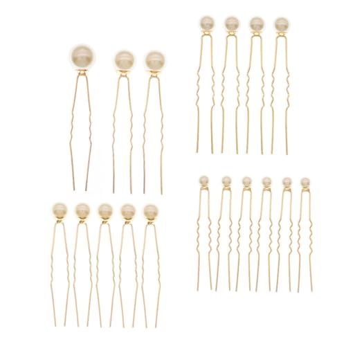 VALICLUD 18 Stück Teiliges Haarnadel mit Perlen U Förmige Haarnadeln für Hochzeiten Haarstäbe für Duttfrisuren Leichter Brautschmuck für Alltag und Festliche Anlässe von VALICLUD