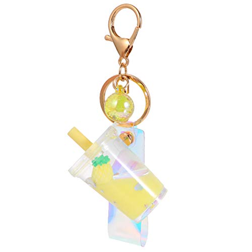 VALICLUD 1PC Frucht Liquid Quicksand Keychain Acryl Keyring Bag Ornament von VALICLUD
