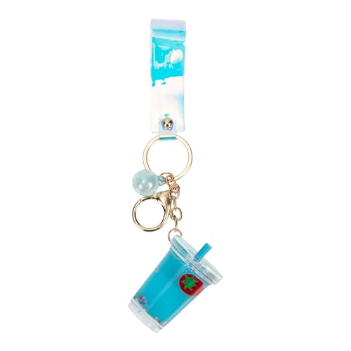 VALICLUD 1PC Frucht Liquid Quicksand Keychain Acryl Keyring Bag Ornament von VALICLUD