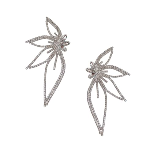 VALICLUD Strass Blumen Ohrclips für Mädchen Hypoallergen 1 Paar Farbenfroh Leichtes Design für Kostümpartys und Alltag von VALICLUD