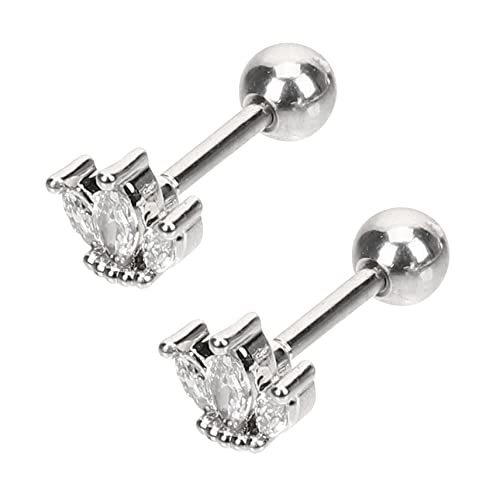 VALICLUD 1Paar Kreuzohrringe für Frauen Tragus Piercing Ohrstecker Hochwertigem Material Langlebig Glänzend Festivals Knorpeldurchdringend von VALICLUD
