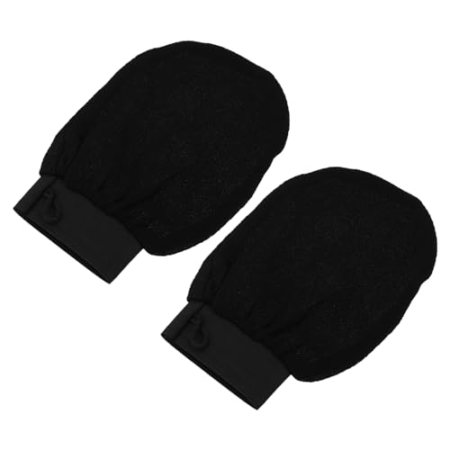 VALICLUD 1Paar Peeling für Körperwäsche Exfolierende Massagehandschuhe aus Schwarzem Kunstseidenmaterial für Sanfte Hautpflege und Optimale für Männer von VALICLUD