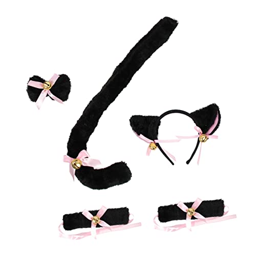 VALICLUD 1satz Katzenohren Haarband Mit Katzenschwanz Und Handglocken Teiliges Kostümset Für Halloween Cosplay Und Partys Kreative Tierohren Accessoires Für Damen Und Mädchen VALICLUD 1satz Katzenohren Haarband Mit Katzenschwanz Und Handglocken Teiliges Kostümset Für Halloween Cosplay Und Partys Kreative Tierohren Accessoires Für Damen Und Mädchen von VALICLUD