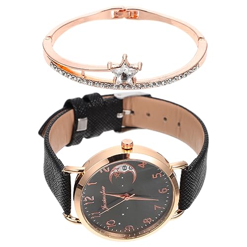 VALICLUD 1Satz Personalisierte Damen Uhr mit Sternen Armband Quarzuhr mit Dekorativem Armband für Festival Weihnachten Besondere Anlässe von VALICLUD