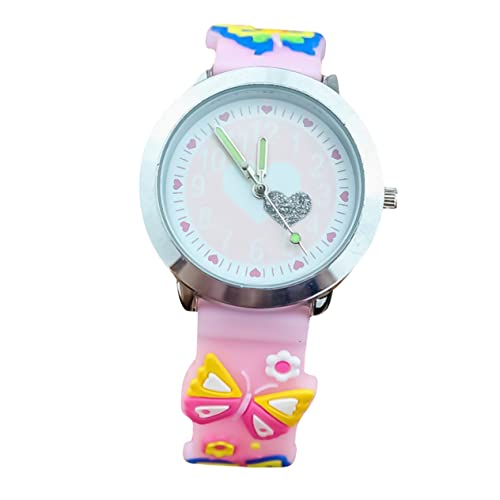 VALICLUD 1stück Junge Mädchen Cartoon Armbanduhr Mit Schmetterlingsdesign Elektronische Quarzuhr Für Mädchen Leicht Verstellbar Und Kinderfreundlich von VALICLUD
