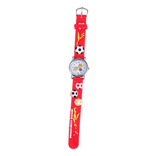 VALICLUD 1Stk Anschauen Kind Slap-Band-Uhr Mädchen sehen visuell Tablette Watch kiddy Watch Geburtstagsgeschenk Uhr mit Cartoon-Muster Armbanduhr Spiegelmaterial: gewöhnliches Glas rot von VALICLUD