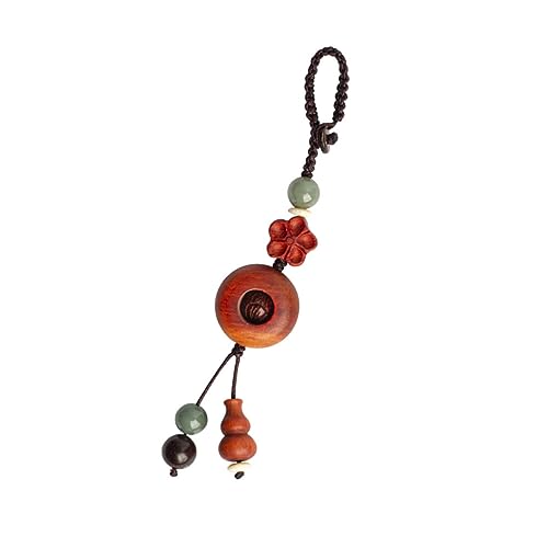 VALICLUD 1Stk Autoschlüssel- Brieftaschenschlüsselhalter Autozubehör Autoschlüsselzubehör Ostern geschenktasche Ostern Auto-Schlüsselanhänger Schlüsselanhänger Zubehör Bambus von VALICLUD